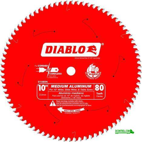 Diablo Diablo 10 IN X 80 Tooth Medium Aluminum SAW Blade