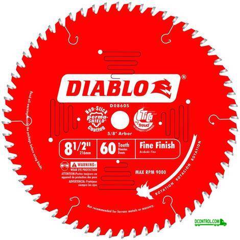 Diablo 8-1/2 IN X 60 Tooth Fine Finish SAW Blade