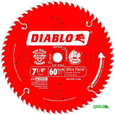 Diablo Diablo 7-1/4 IN X 60 Tooth Ultra Finish SAW Blade