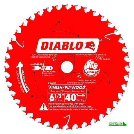 Diablo Diablo 6-1/2 IN X 40 Tooth Finish Trim SAW Blade