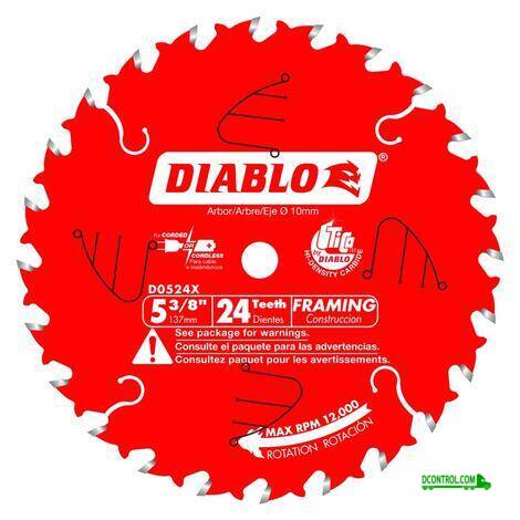 Diablo Diablo 5-3/8 IN X 24 Tooth Framing Trim SAW Blade